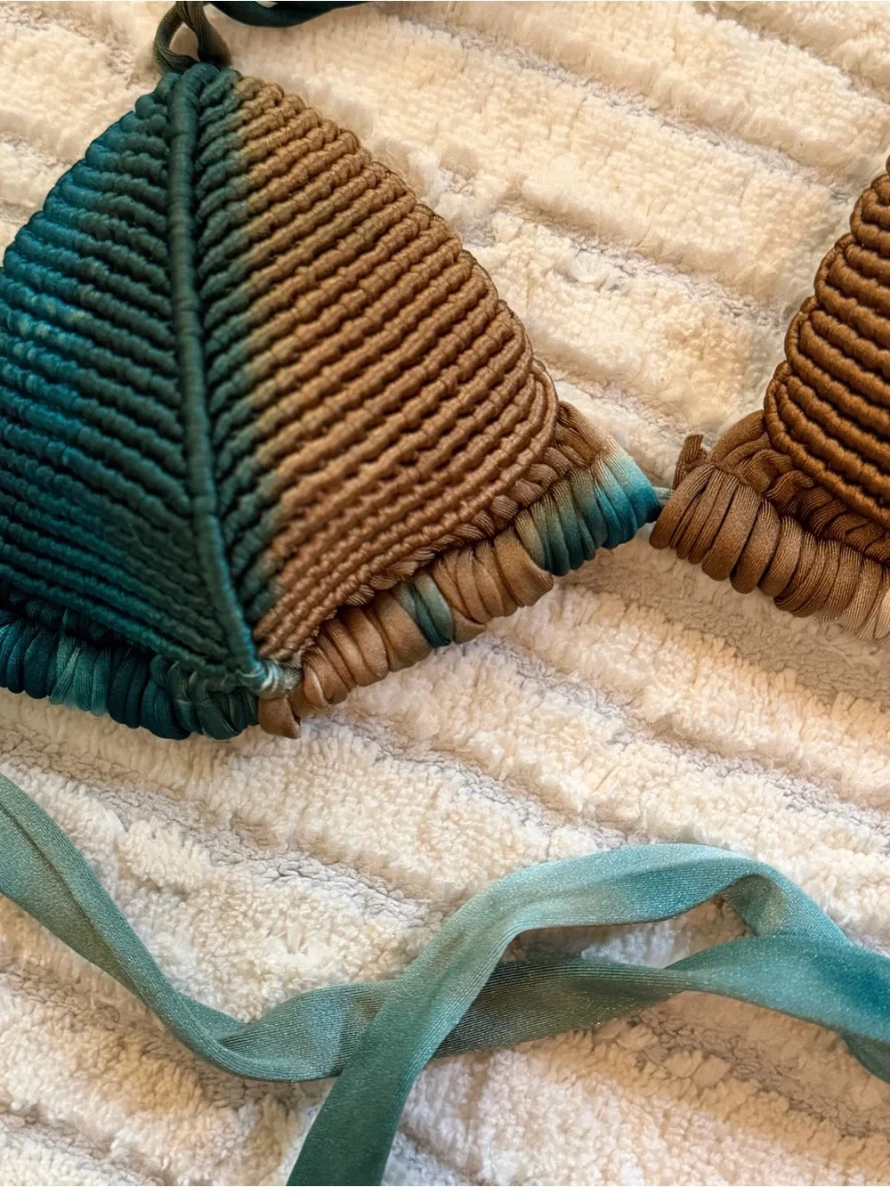 Vintage Y2K Cult Beach x Cia.Marítima Handwoven Macramé Bikini Top